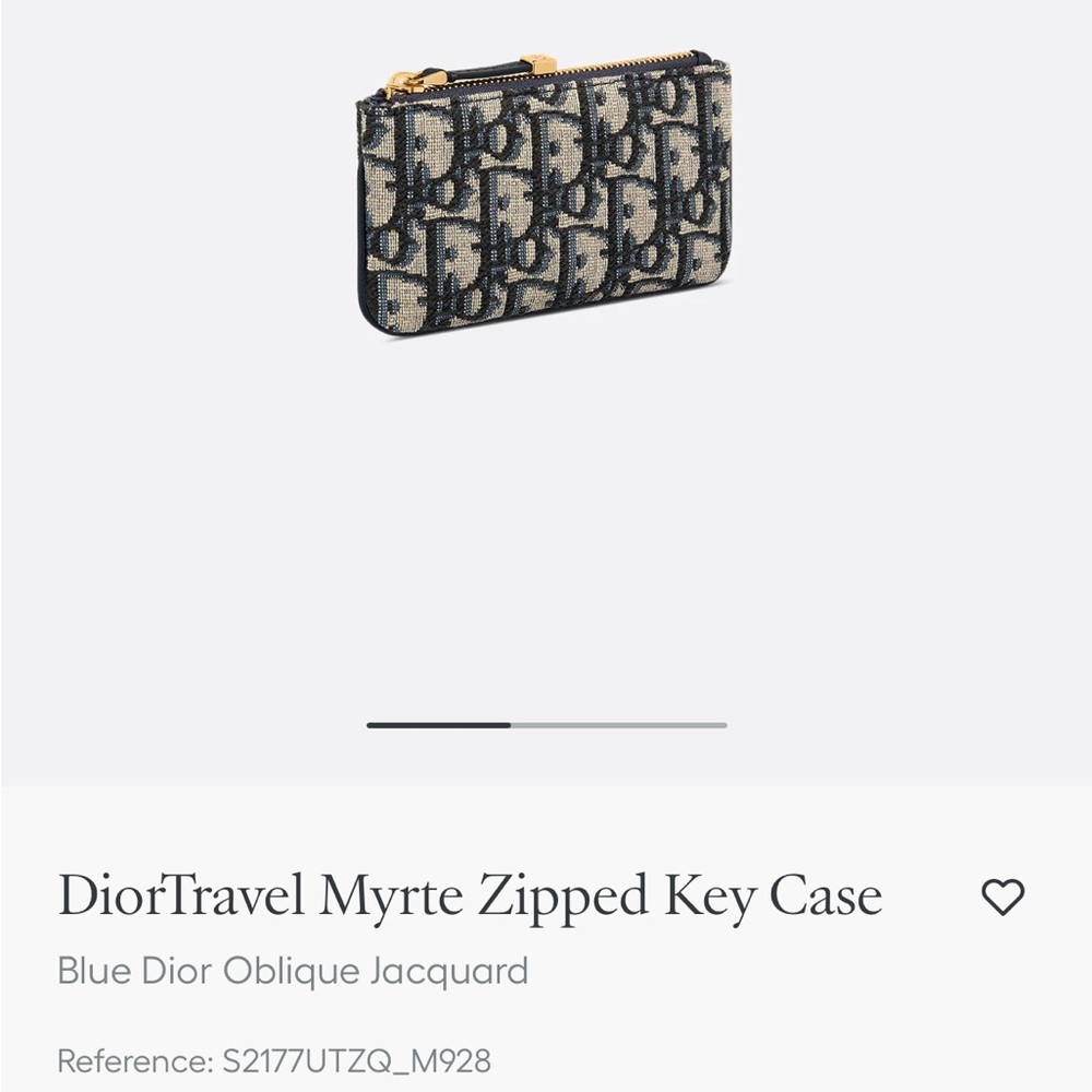 Dior Blue and Black Jacquard Key Case